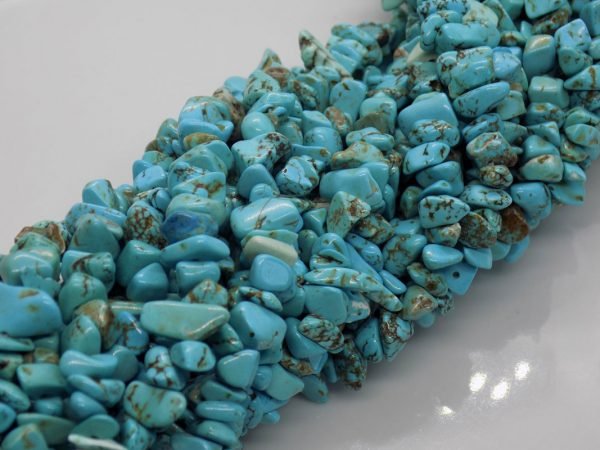 Turquoise perles chips