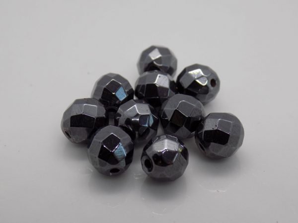 Perle hematite à facette perle et creation