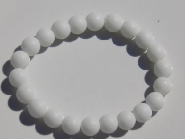 bracelet en agate blanche