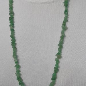 collier chips perle quartz vert naturel